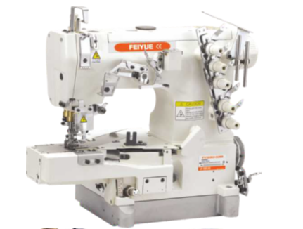 Flat bed interlock with tape binding